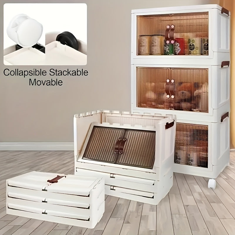 3-Layer Storage Box with Wheels | Stackable Organizer| Storage shelves USA