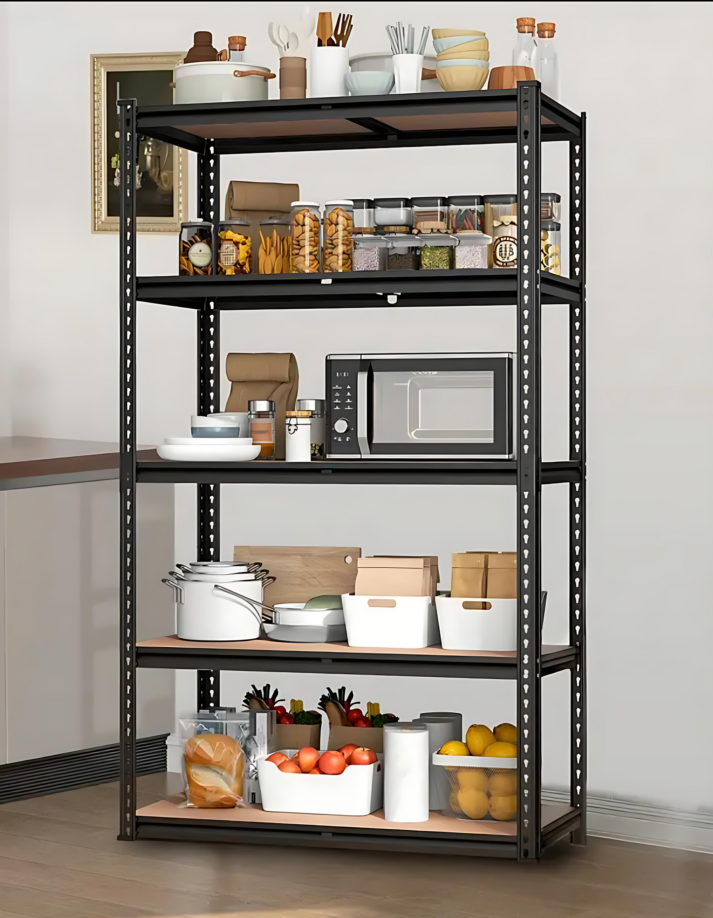 Storage Shelves USA| Heavy Duty Shelve –5-Tier- 2000lbs, Adjustable Racking Shelves & Metal Storage Rack for Garage, Home, and Basement Organization
