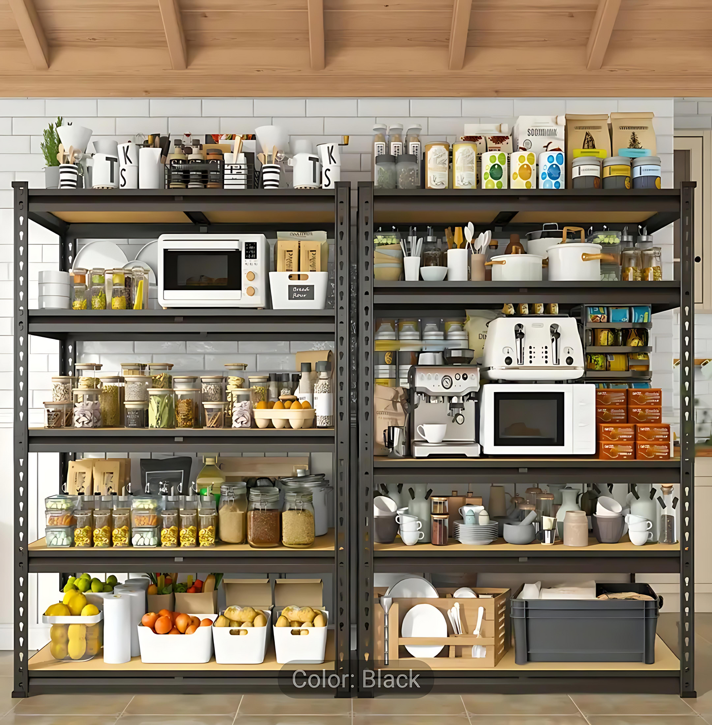 Storage Shelves USA| Heavy Duty Shelve –5-Tier- 2000lbs, Adjustable Racking Shelves & Metal Storage Rack for Garage, Home, and Basement Organization
