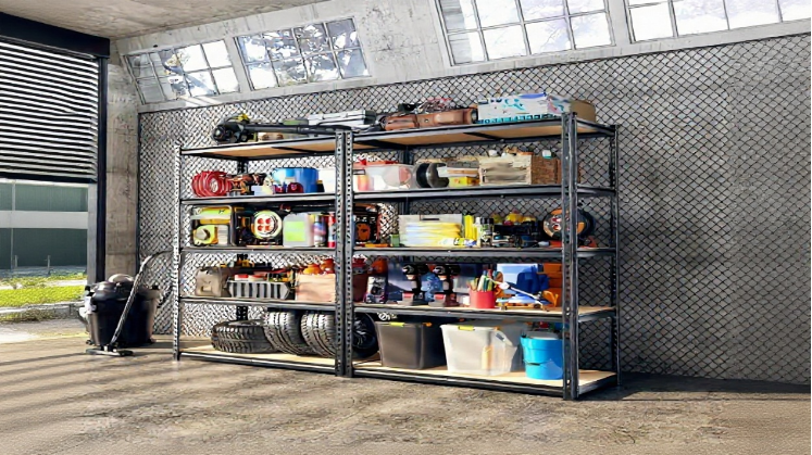 Heavy Duty 5-Tier Shelving Unit – 2000 lbs Capacity, Adjustable Garage & Pantry Rack, 72” H × 35.5” W × 15.8”D, Black Steel – 50% Off