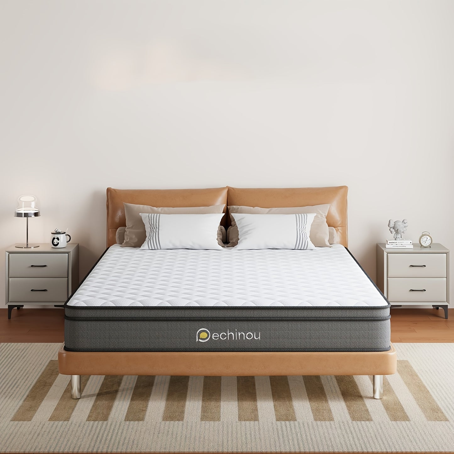 Medium Firm Pocket Coil Mattress: Motion Isolation, Pressure Relief. Queen (8”)/Full (6”). Comfort for all sleep positions.