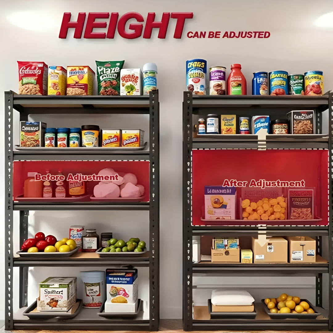 Big Sale! Heavy-Duty 5-Tier Metal Shelving Unit - 2000 Lbs Capacity, Adjustable Freestanding Garage Storage Rack | Easy Assembly, Powder-Coated Frame (60" H x 28" W x 12" D)